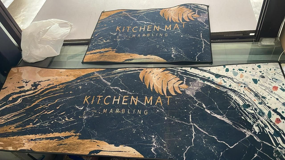 Anti-Slip Kitchen Mat & Runner Set – 2 Pieces (1 Mat + 1 Runner)