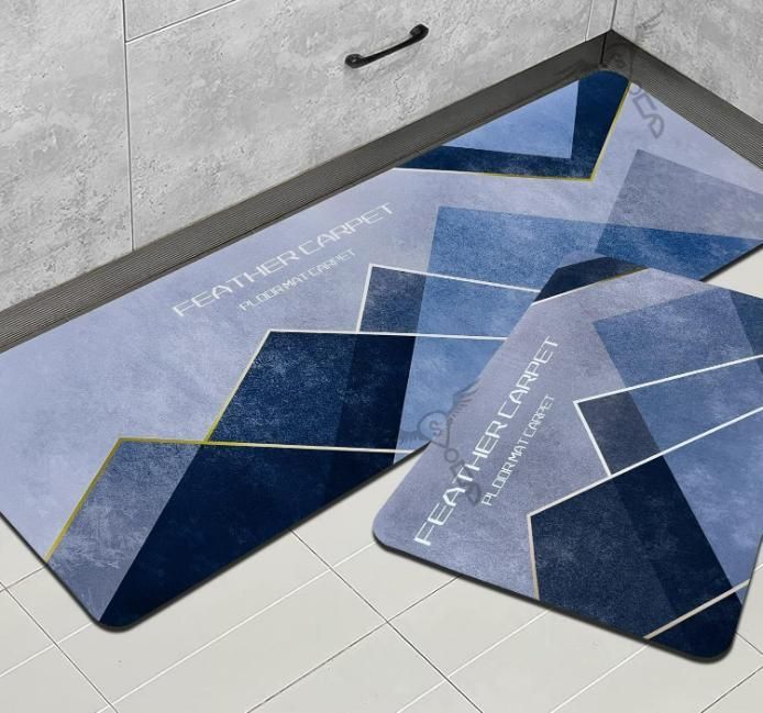Anti-Slip Kitchen Mat & Runner Set – 2 Pieces (1 Mat + 1 Runner)