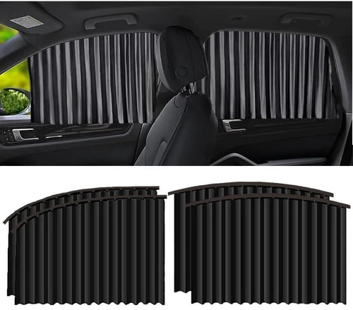 Magnetic Car Side Window Sunshade Curtains | Removable Privacy & Heat Protection set of 4