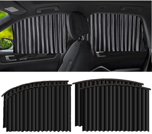 Magnetic Car Side Window Sunshade Curtains | Removable Privacy & Heat Protection set of 4