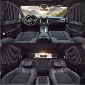 Magnetic Car Side Window Sunshade Curtains | Removable Privacy & Heat Protection set of 4